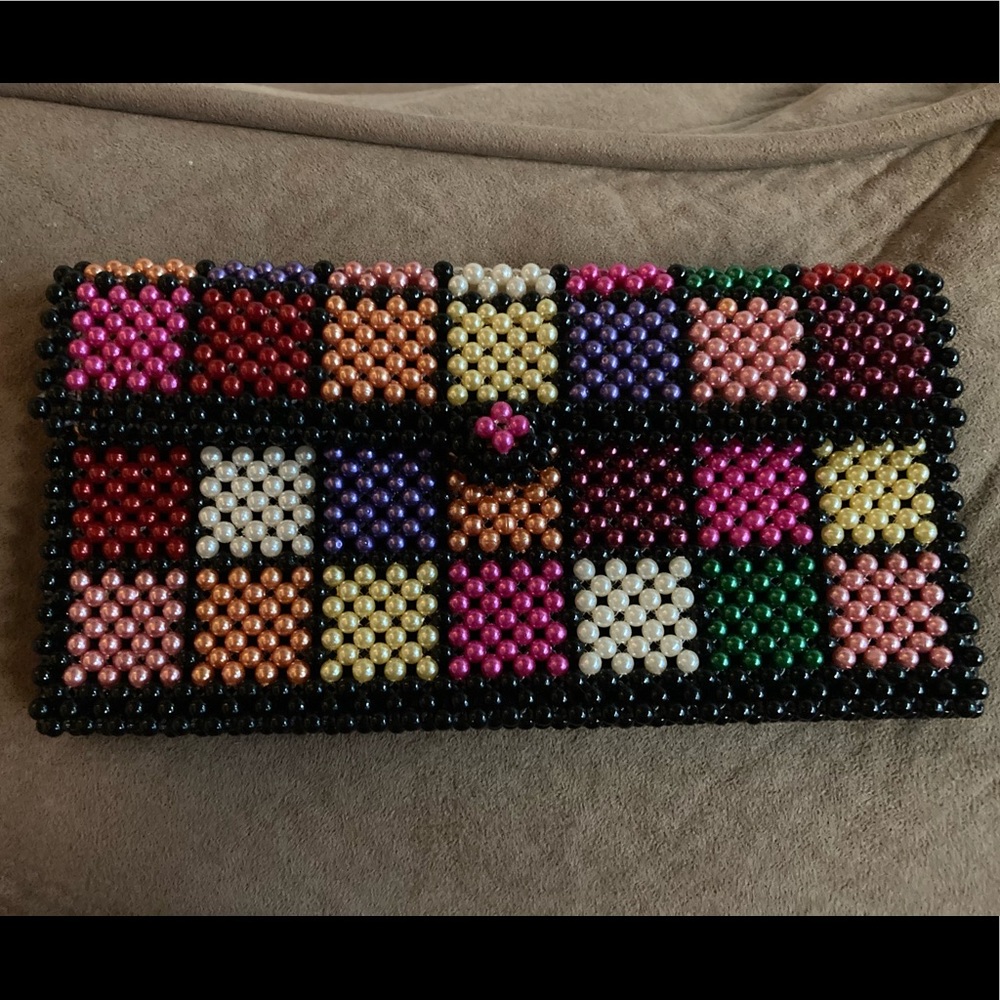 Beaded handmade wallet one of a kind!